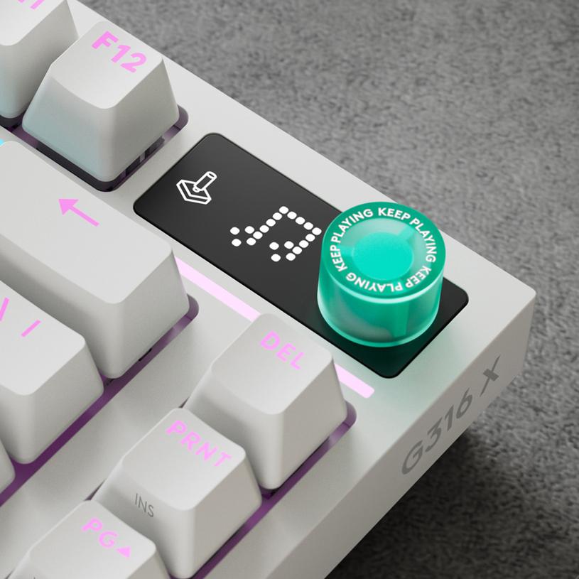 Геймърска механична клавиатура Logitech G316 X 75 - Hot-Swappable Tactile Switch - Бял thumbnail 3