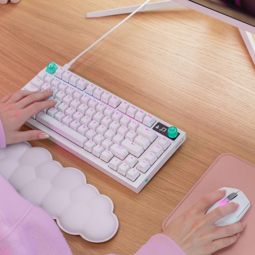 Геймърска механична клавиатура Logitech G316 X 75 - Hot-Swappable Tactile Switch - Бял thumbnail 5