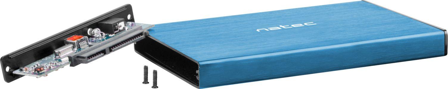 Чекмедже за SSD/HDD 2.5’’, Natec Rhino Go, USB 3.0, син thumbnail 2