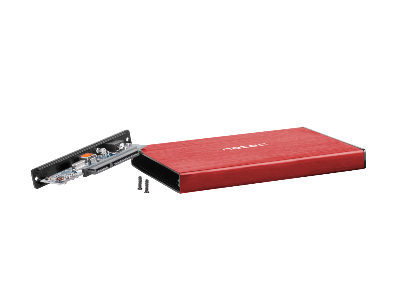 Чекмедже за SSD/HDD 2.5’’, Natec Rhino Go, USB 3.0, червен thumbnail 1