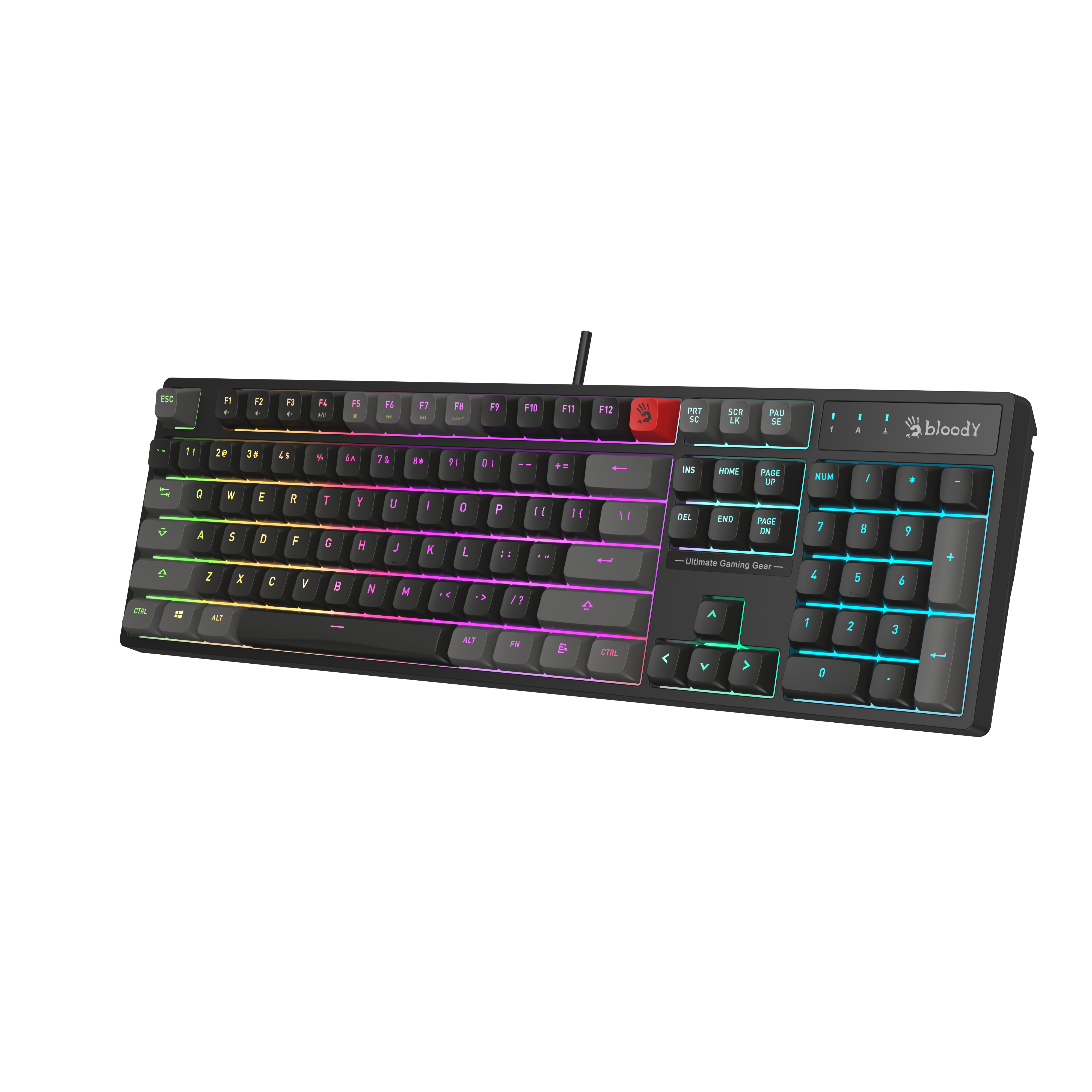 Геймърска клавиатура A4Tech Bloody B230N Neon Backlit - Черна thumbnail 2