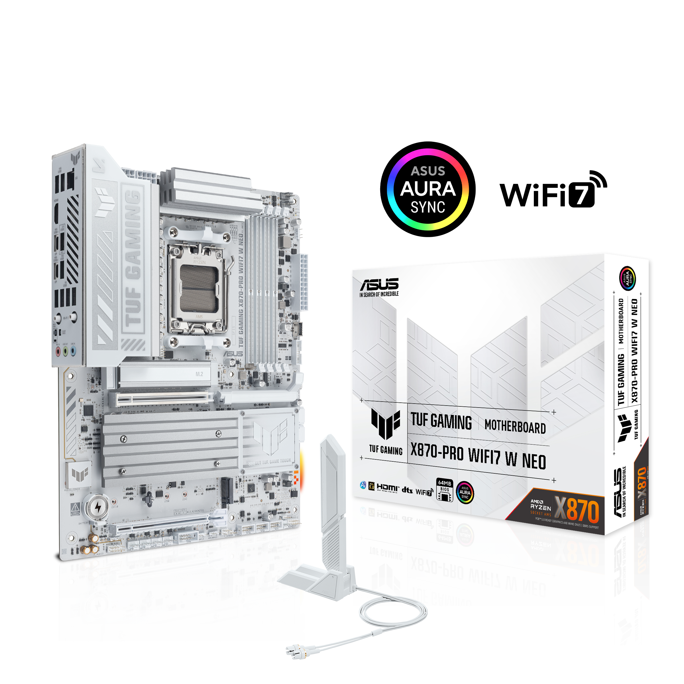 Дънна платка ASUS TUF GAMING X870-PRO WIFI7 W NEO thumbnail 5
