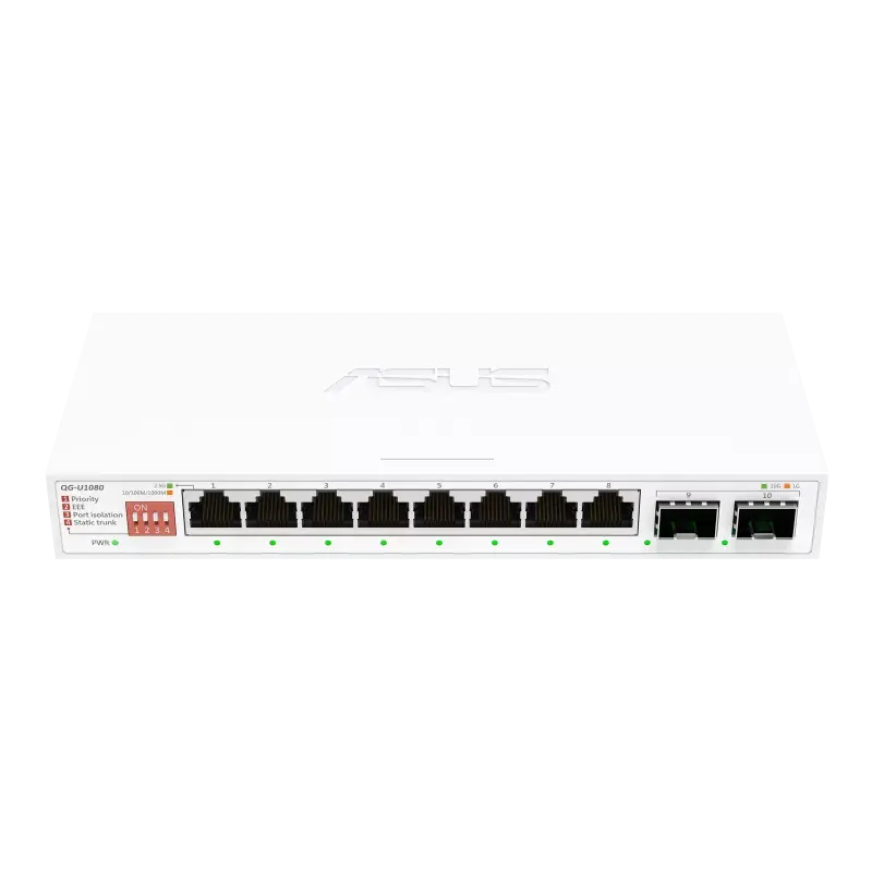 Суич ASUS QG-U1080 8-Port 8 x 2.5Gbps ports thumbnail 3