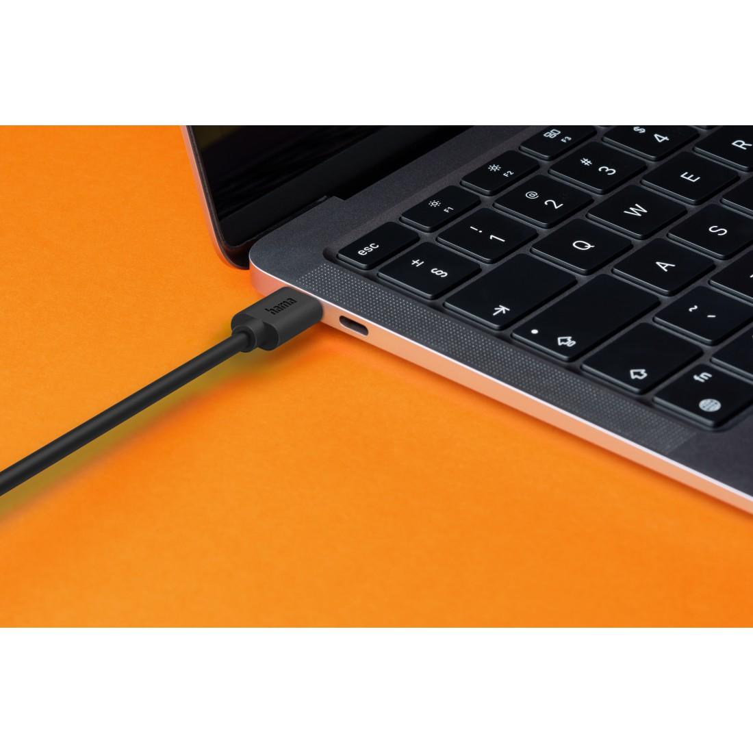 HAMA Кабел за зареждане USB-C - USB-C, 60 W, 1.2 м, черен thumbnail 2