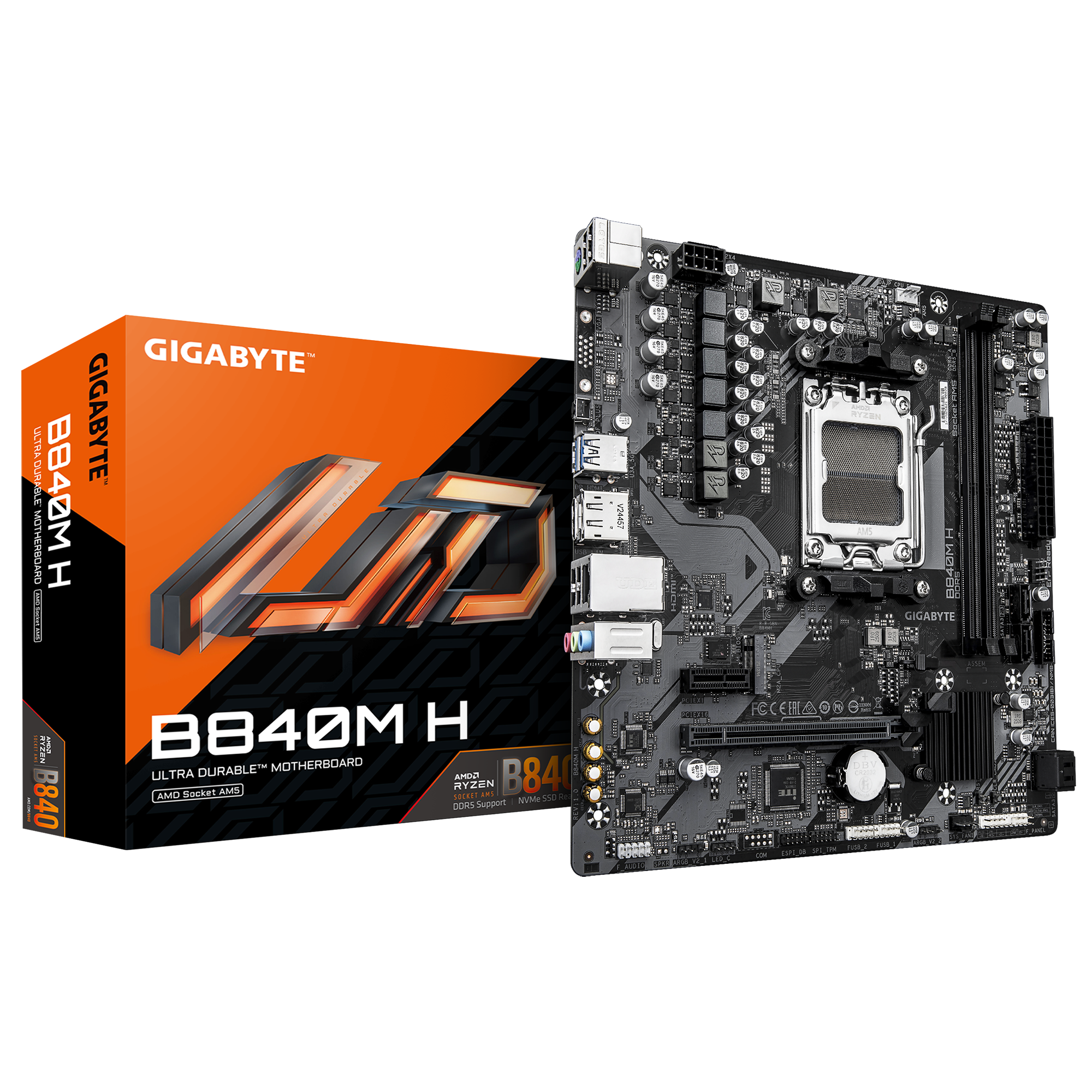 Дънна платка GIGABYTE B840M H socket AM5 thumbnail 3