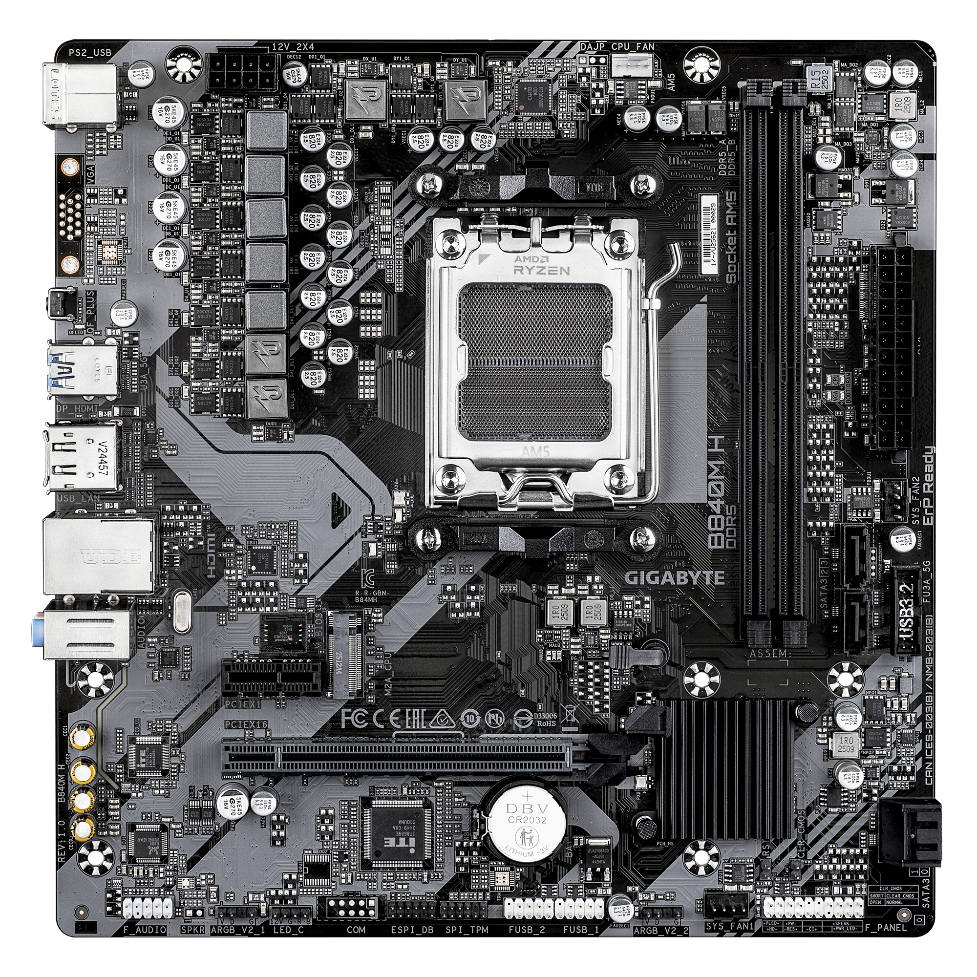 Дънна платка GIGABYTE B840M H socket AM5