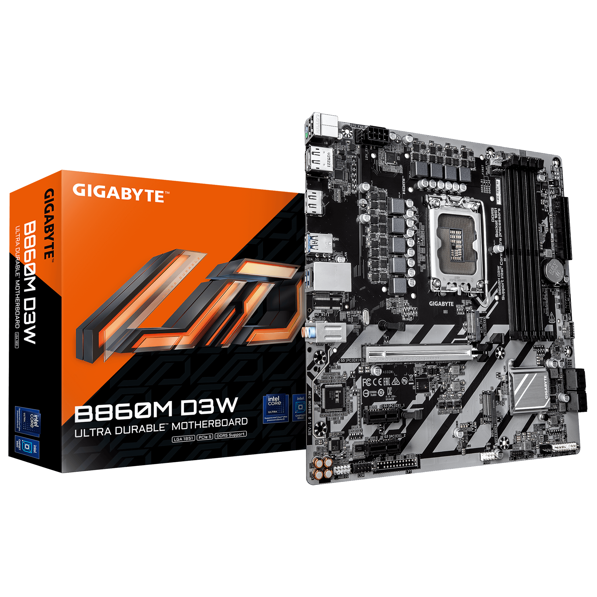 Дънна платка GIGABYTE B860M D3W, LGA 1851 thumbnail 3