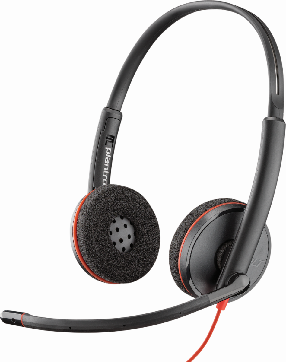 Слушалки с микрофон Poly Blackwire 3225 Stereo USB-C Headset+3.5mm Plug + USB-C/A Adapter thumbnail 1