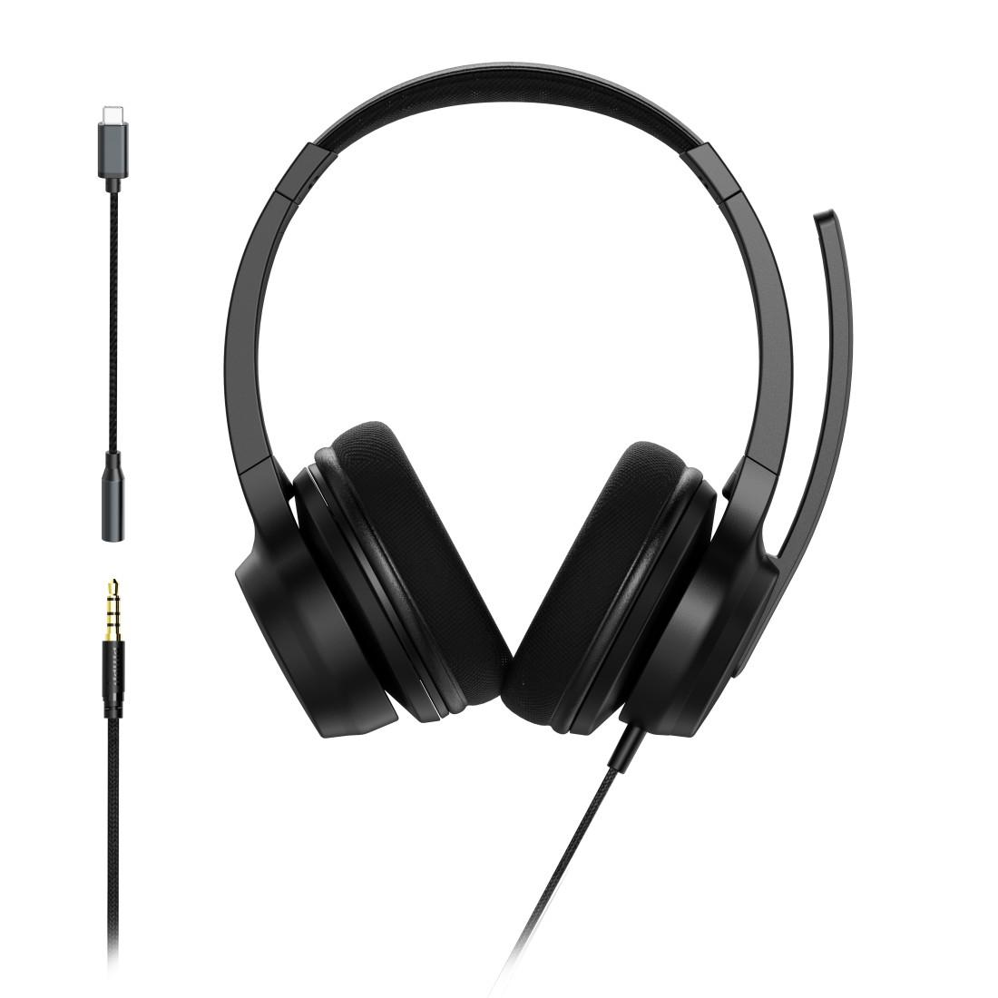 HAMA Слушалки с микрофон „CHS-300“, USB-C / 3.5mm жак, кабел 2 м thumbnail 1