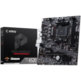 MSI PRO A520M-S, M-ATX, Socket AM4, 2 DIMM, Dual Channel DDR4 up to 4600+(OC)MHz, 1x PCIe 3.0 x16, 1x PCIe 3.0 x1, 1x M.2 slot, 4x SATA3, 6x USB 3.2 Gen 1, 6x USB 2.0, 1x HDMI, 1G LAN, 7.1 Audio, 3Y