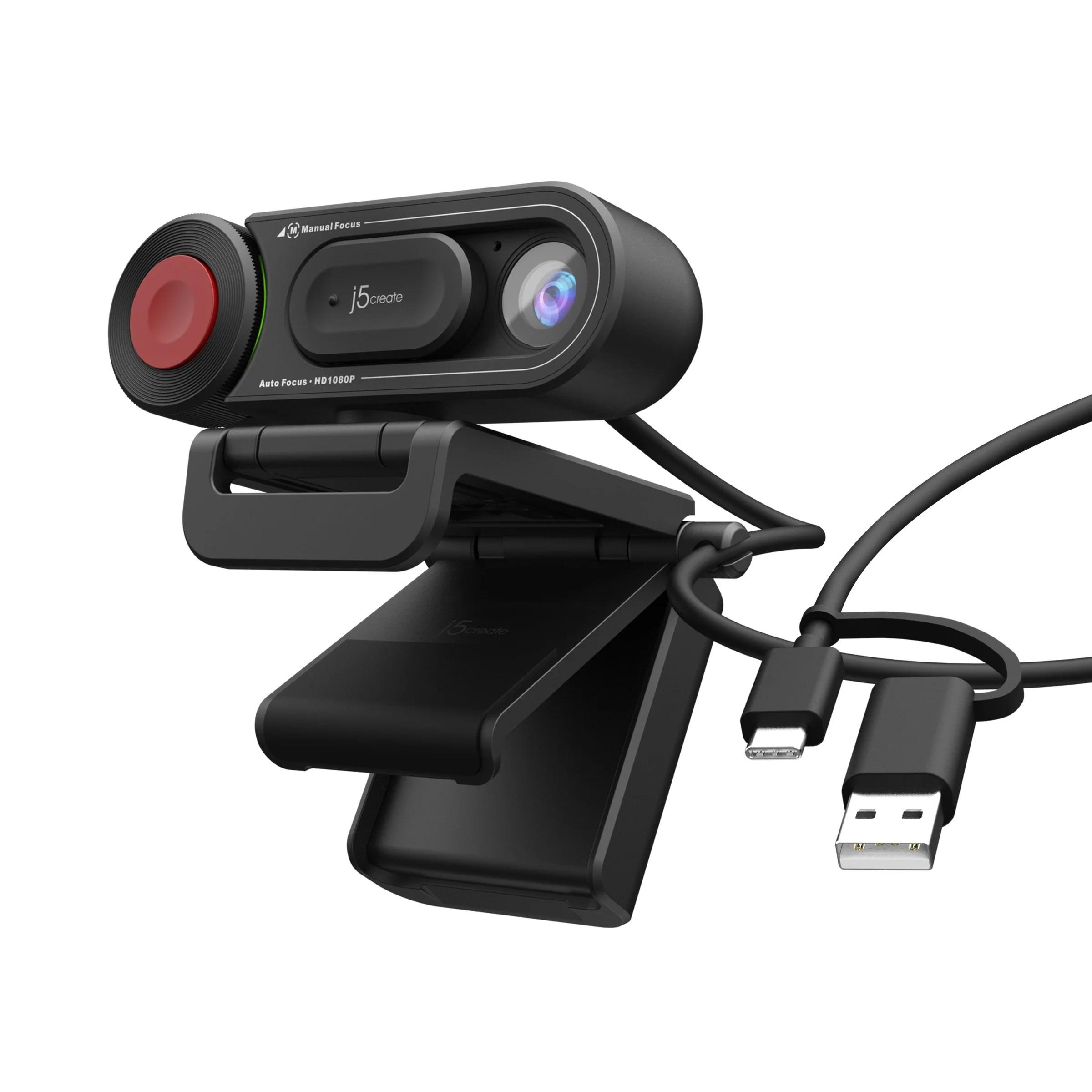 Уеб камера j5create JVU250, FULL HD, Микрофон, Автоматичен и ръчен фокус