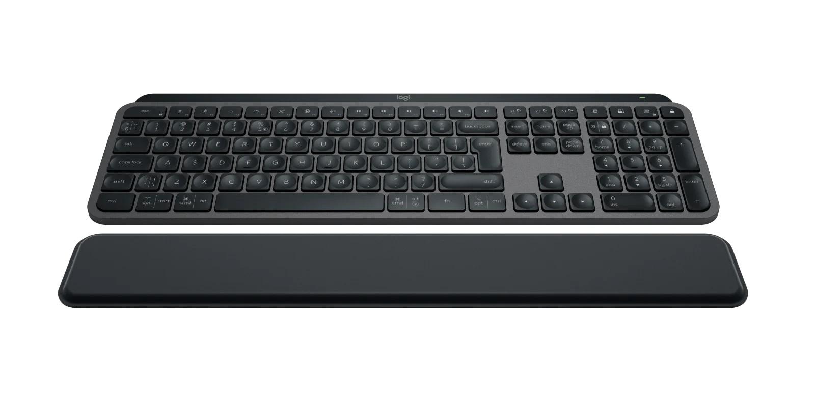 Kлавиатура Logitech MX Keys S, Bluetooth, Illuminated, Подложка за китка, Черна thumbnail 1