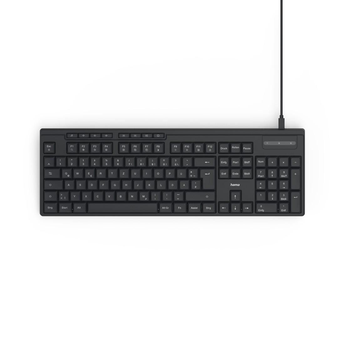 HAMA Жична клавиатура CK-200, кирилизирана, USB-A, USB-C, мулт.бутони thumbnail 6
