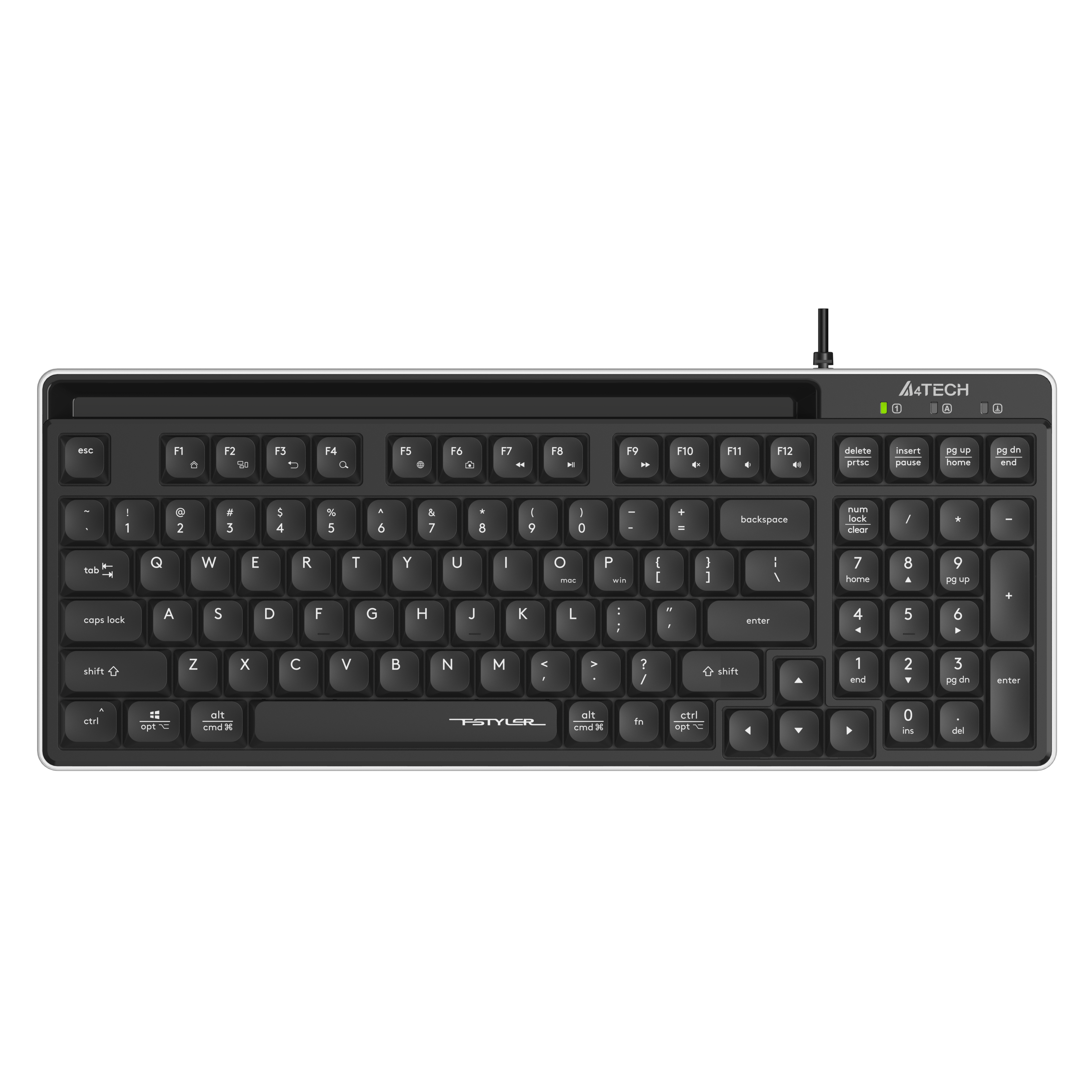 A4tech Fstyler FX70 Жична клавиатура, ниско профилна, ножична технология, кирилизирана, черна