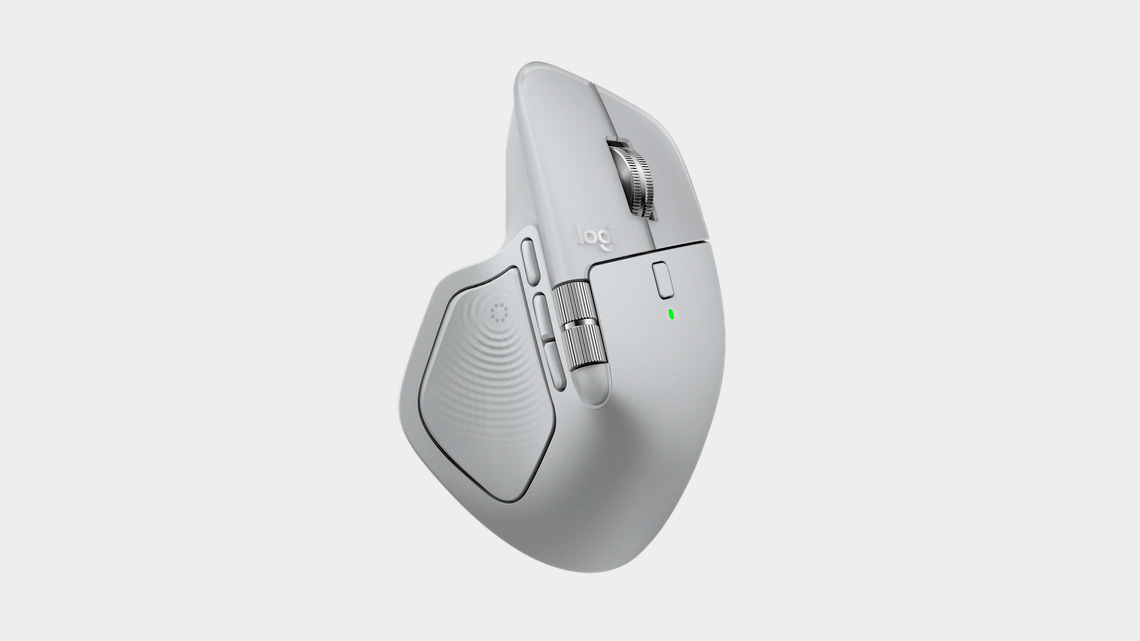 Безжична лазерна мишка LOGITECH MX MASTER 4 Pale Gray thumbnail 2