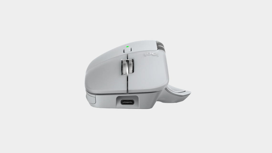 Безжична лазерна мишка LOGITECH MX MASTER 4 Pale Gray thumbnail 4