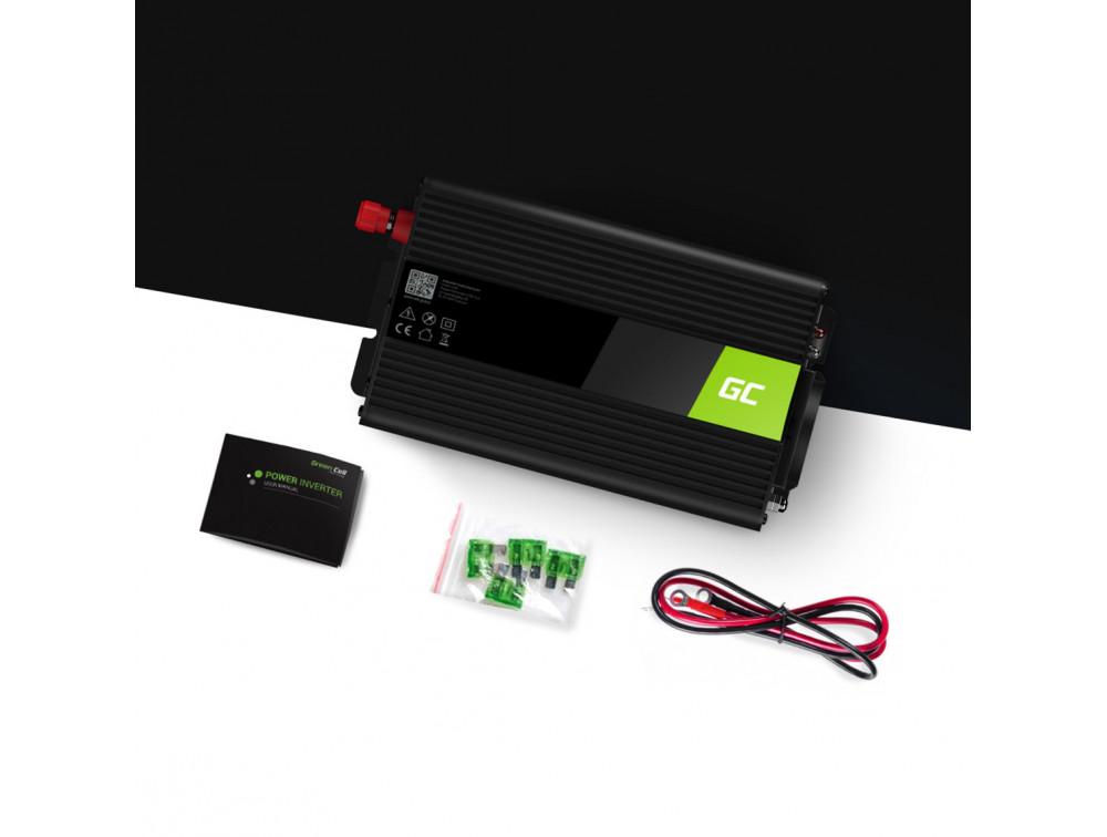 Инвертор GREEN CELL 24V/500W  чиста синусоида thumbnail 1