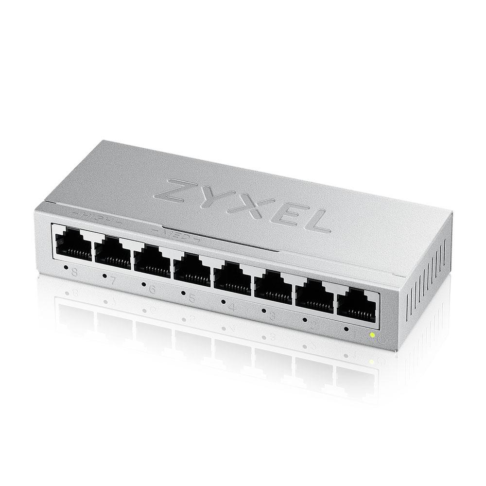 Суич ZYXEL GS-108B v5, 8 портов, Gigabit, метален корпус thumbnail 1