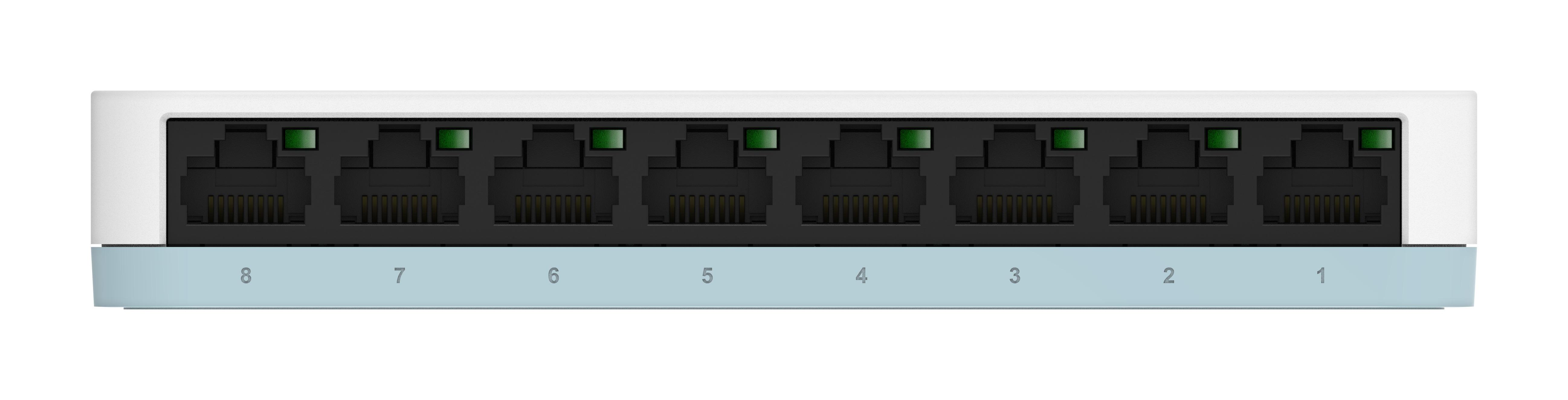 Суич D-Link DGS-1008D/E, 8 портов, 10/100/1000, Gigabit, Desktop  thumbnail 2