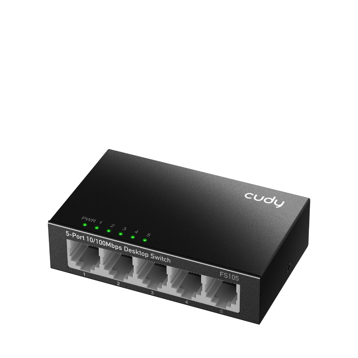 Суич Cudy FS105, 5-портов 10/100 Mbps RJ 45, Метален корпус, Черен thumbnail 1