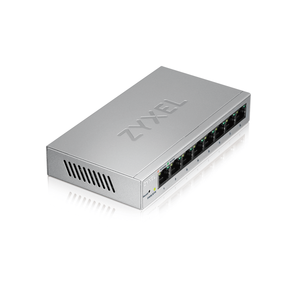 Суич ZyXEL GS-1200-8, 8 портов, Gigabit, webmanaged thumbnail 1