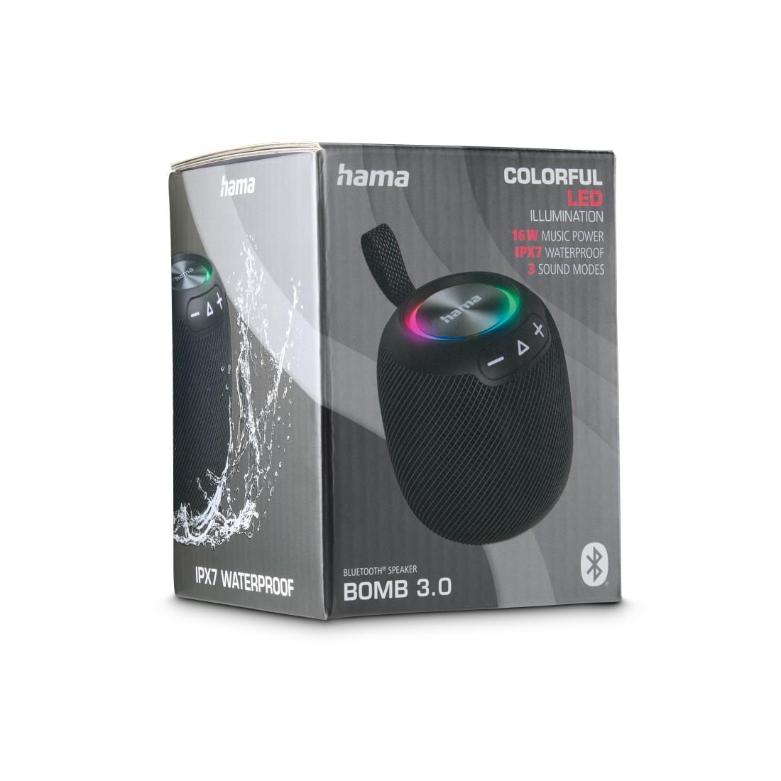 HAMA Блутут колонка "Bomb 3.0" Bluetooth®, Waterproof IPX7, LED, 16 W, черна thumbnail 5