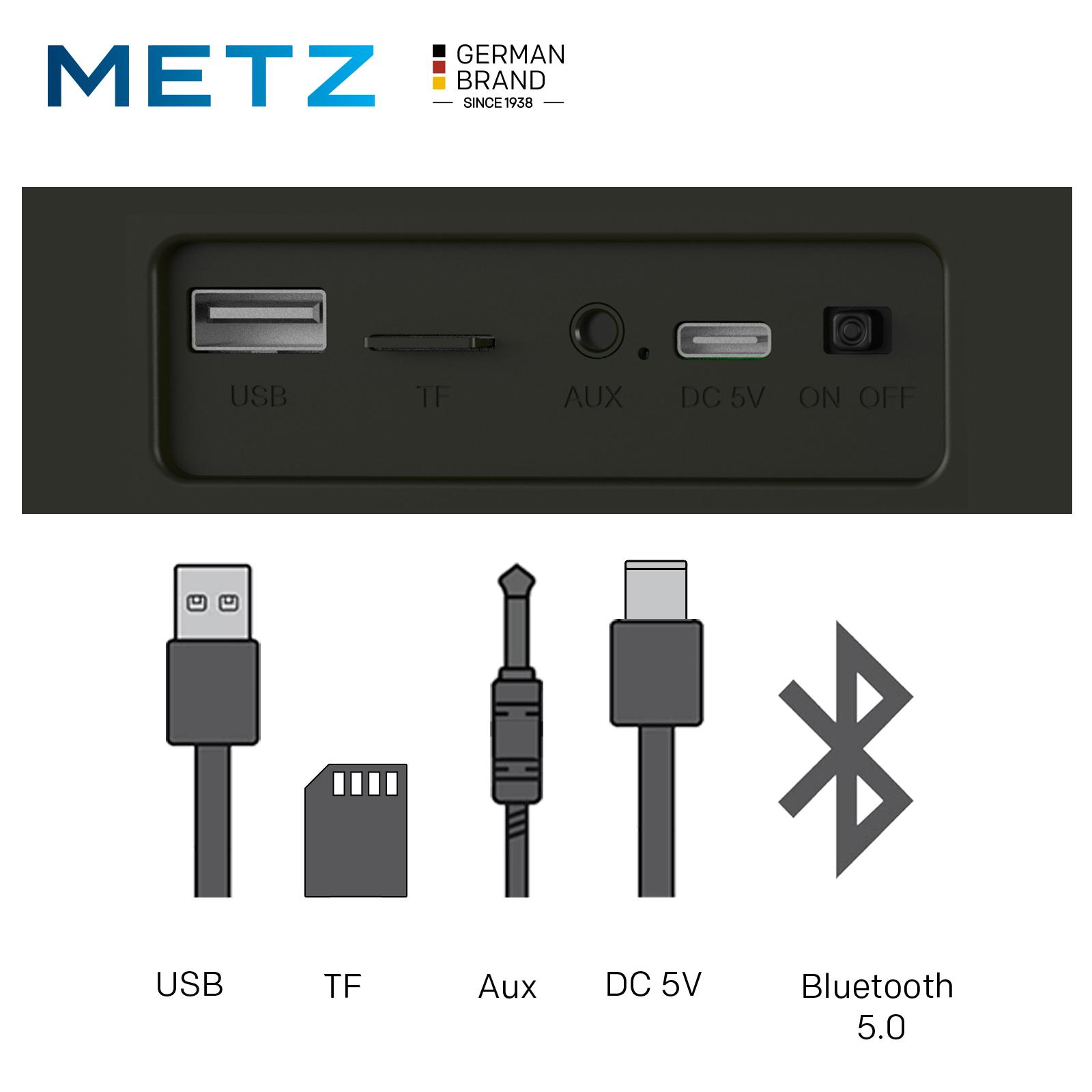 METZ Блутут колона Sound 2 Mini /soundbar/, 10W, LED,FM радио, SD слот thumbnail 3