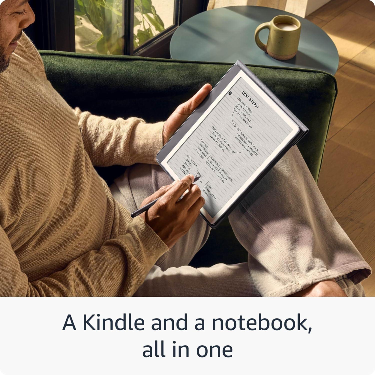 Amazon Kindle Scribe (2024) четец 32GB - 10.2" - с Premium Pen, тъмно сив thumbnail 1