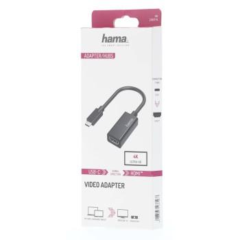 Адаптер HAMA 200315, USB-C мъжко - HDMI женско, Ultra HD, 4K, Черен thumbnail 1