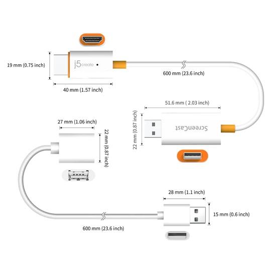 Адаптер j5create JVAW56, ScreenCast, HDMI, 2.4 GHz, 5 GHz, full HD thumbnail 2