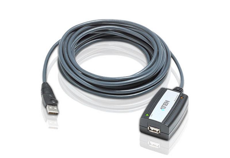 Удължителен кабел ATEN UE250, USB-A мъжко - USB-A женско , 5 м, USB 2.0, Черен thumbnail 1