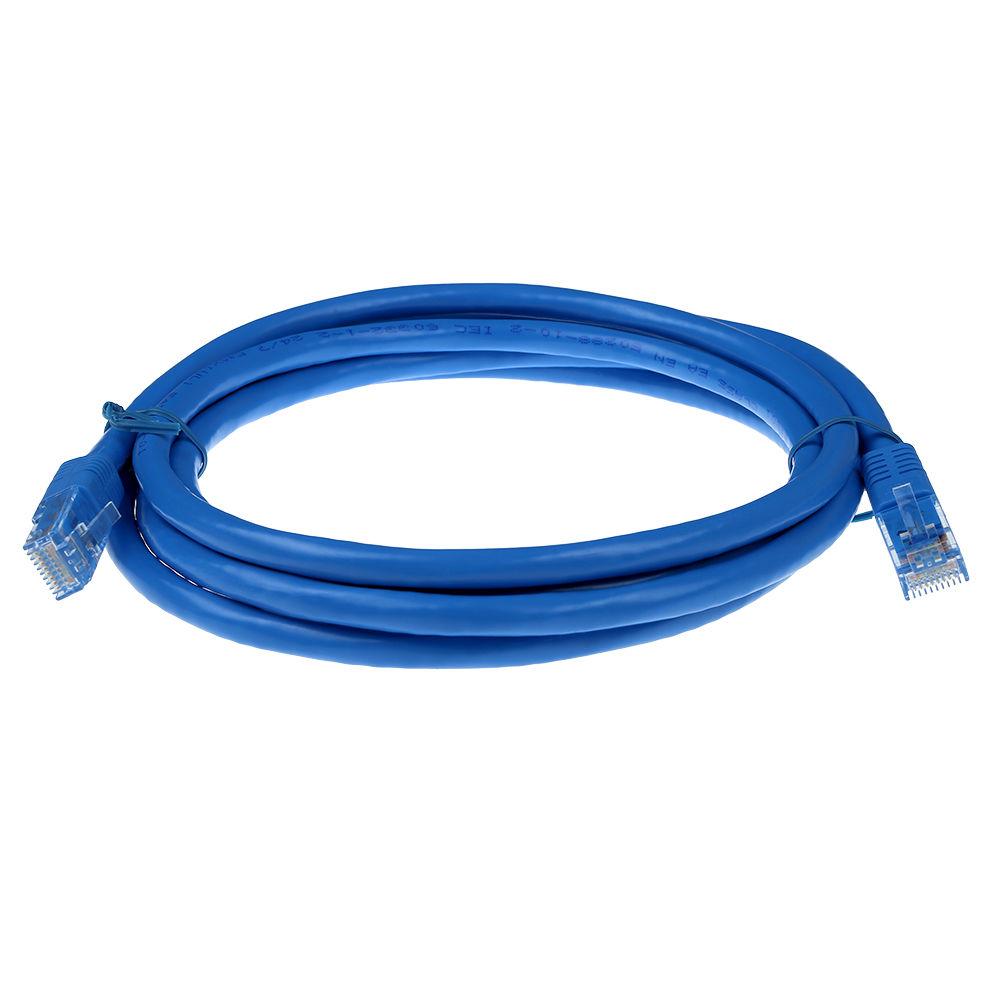 Мрежов пач кабел ACT U/UTP, CAT 6, RJ-45 - RJ-45, 2.0 m, Медни проводници, Син, Булк опаковка thumbnail 1