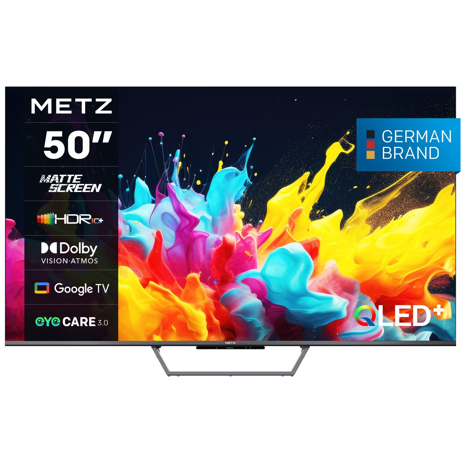 Телевизор METZ 50MQE7600Z, 50"(126 см), QLED+,Anti-Glare Google TV, 4K/UHD, 60Hz