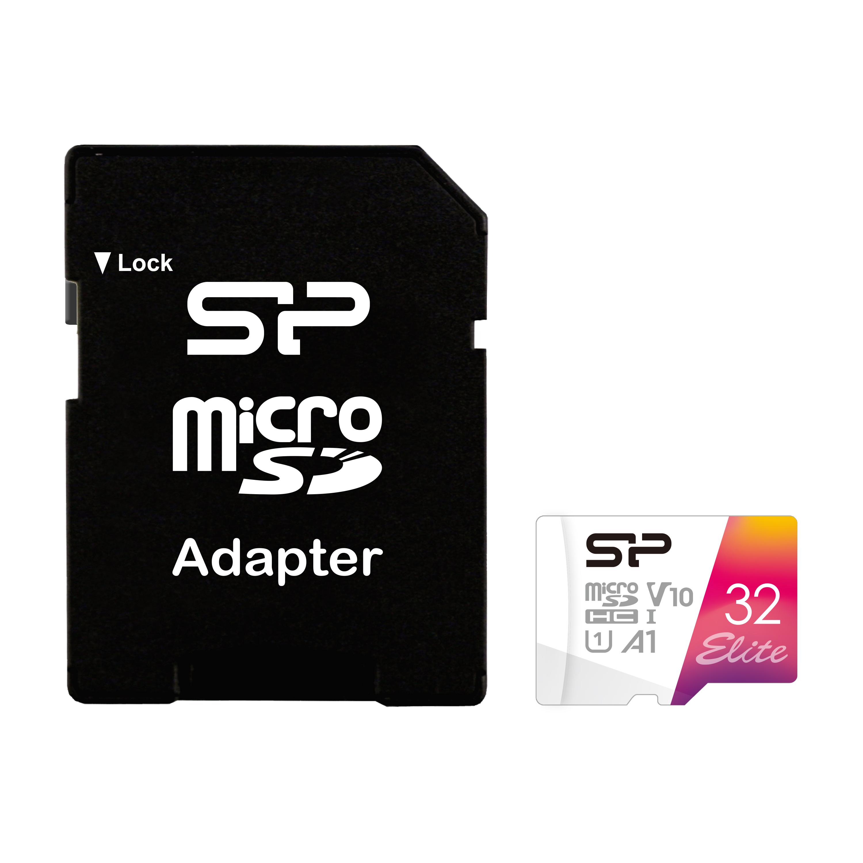 Карта памет Silicon Power Elite Colorful 32GB, microSDXC, Class 10, SD Adapter