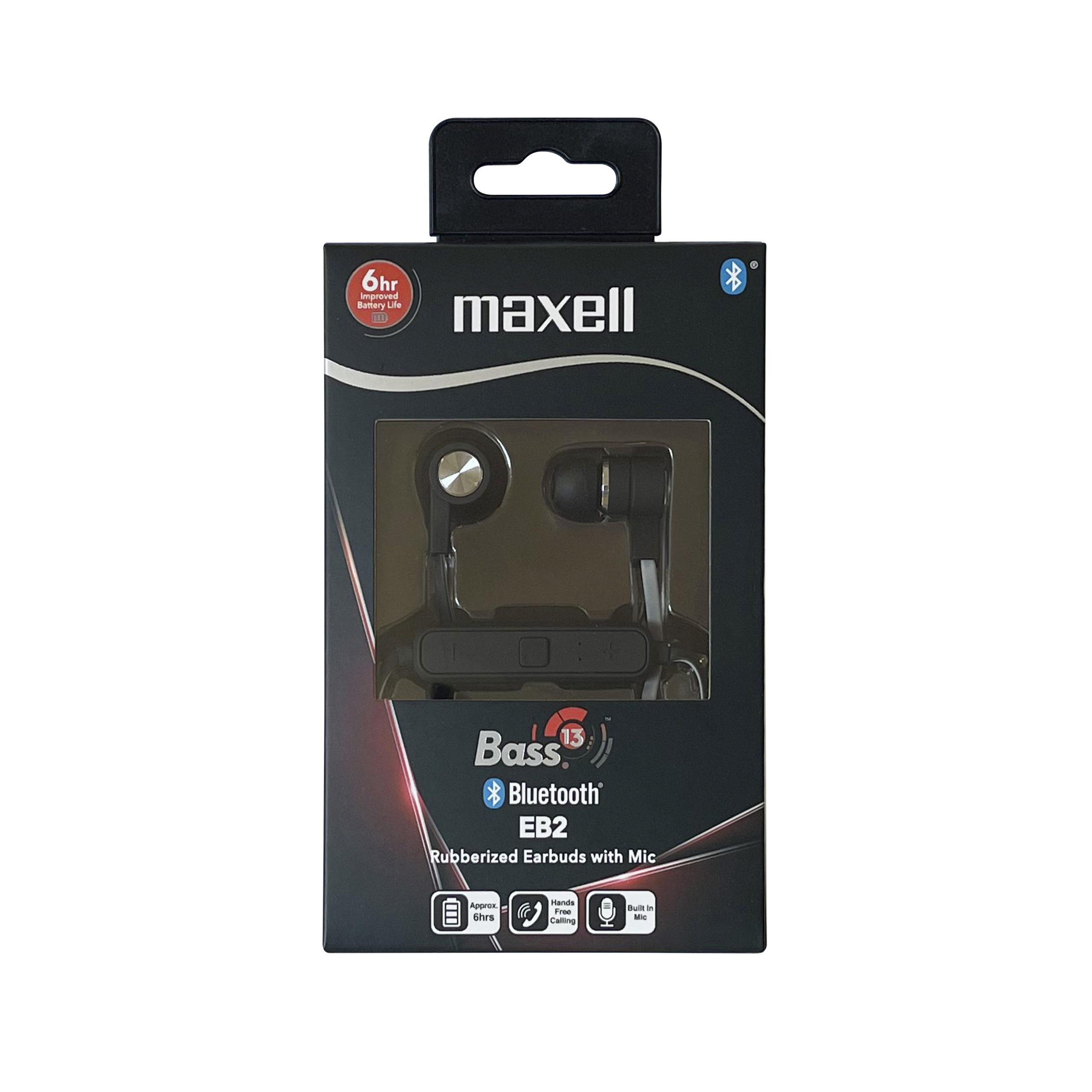 Слушалки с микрофон тапи блутут B13-EB2  BASS 13 черни MAXELL
