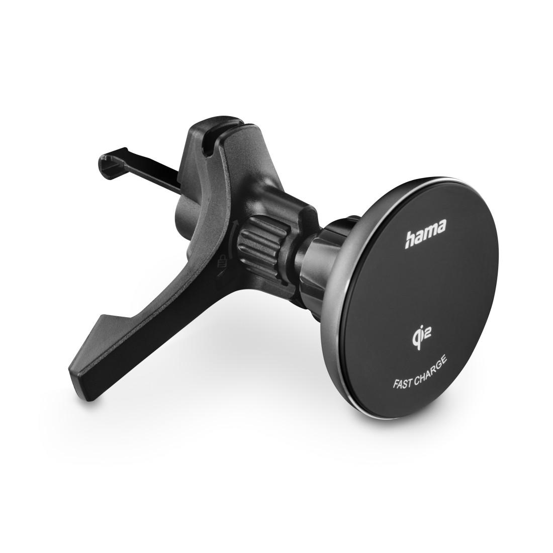 HAMA Безжично зарядно устройство Qi2, 15W, за кола, черно