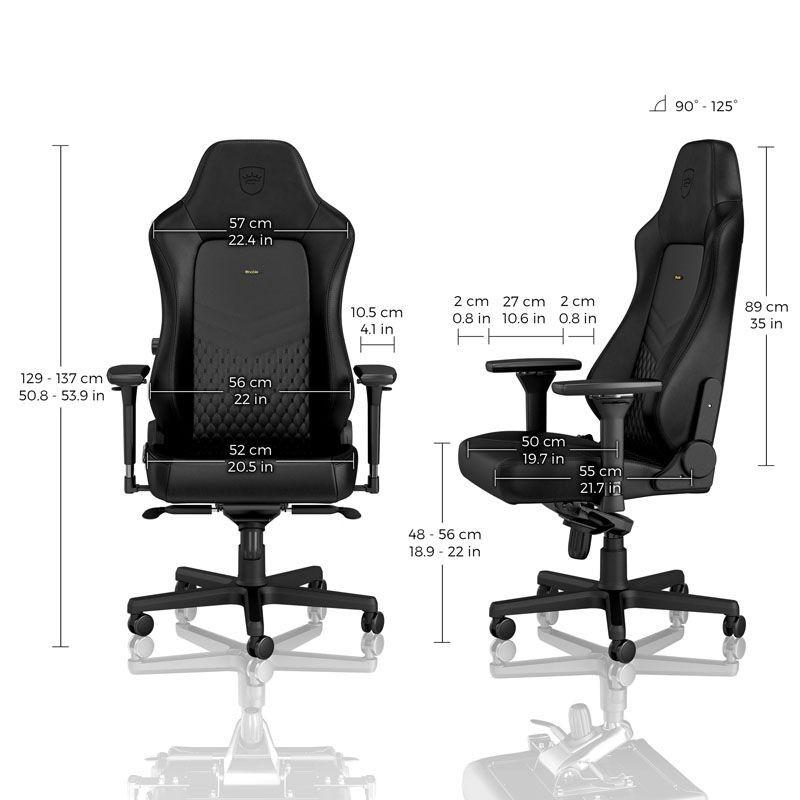 Геймърски стол noblechairs HERO Real Leather, Black thumbnail 3