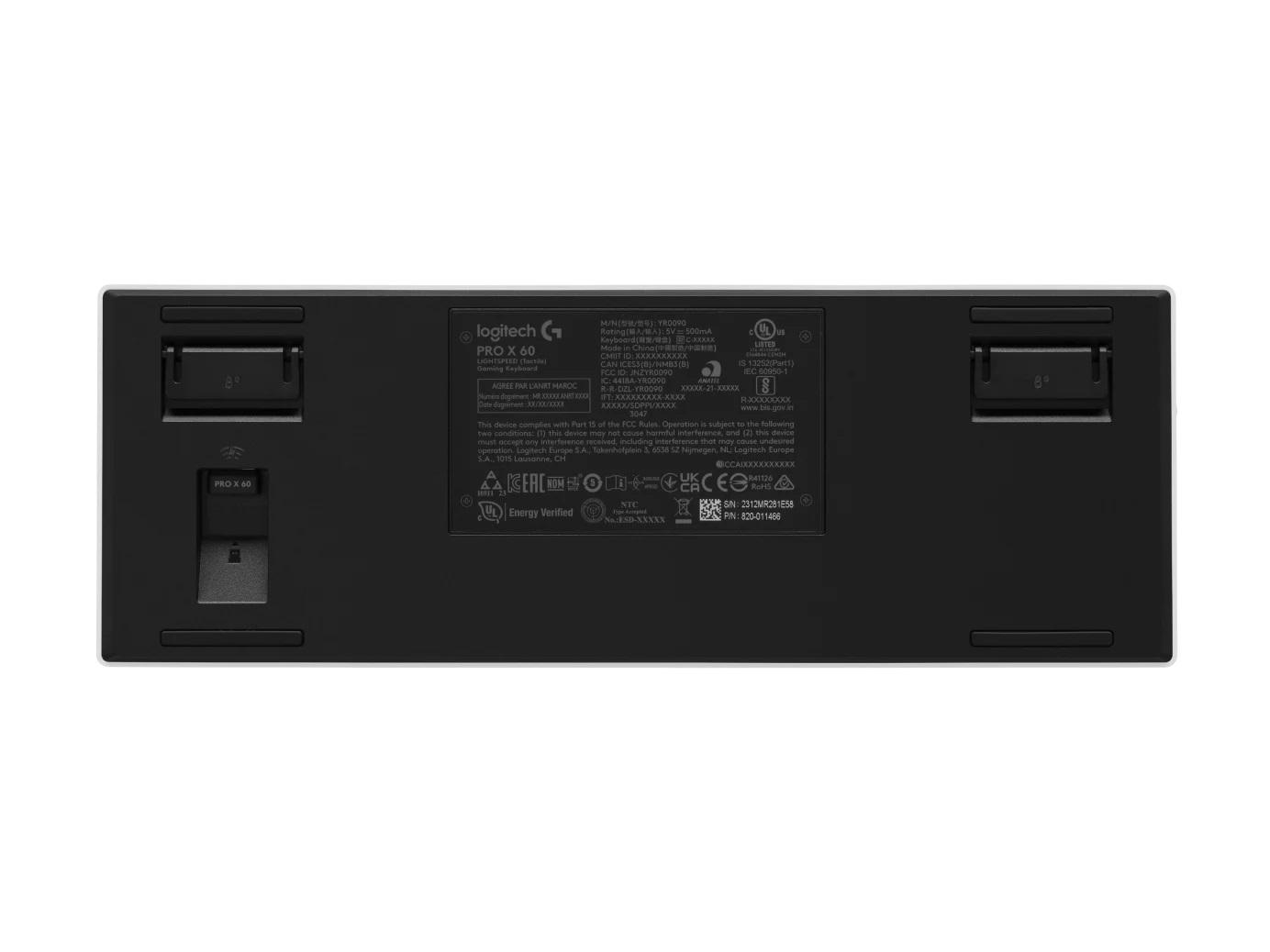 Геймърска клавиатура Logitech Pro X 60 Tactile White thumbnail 5