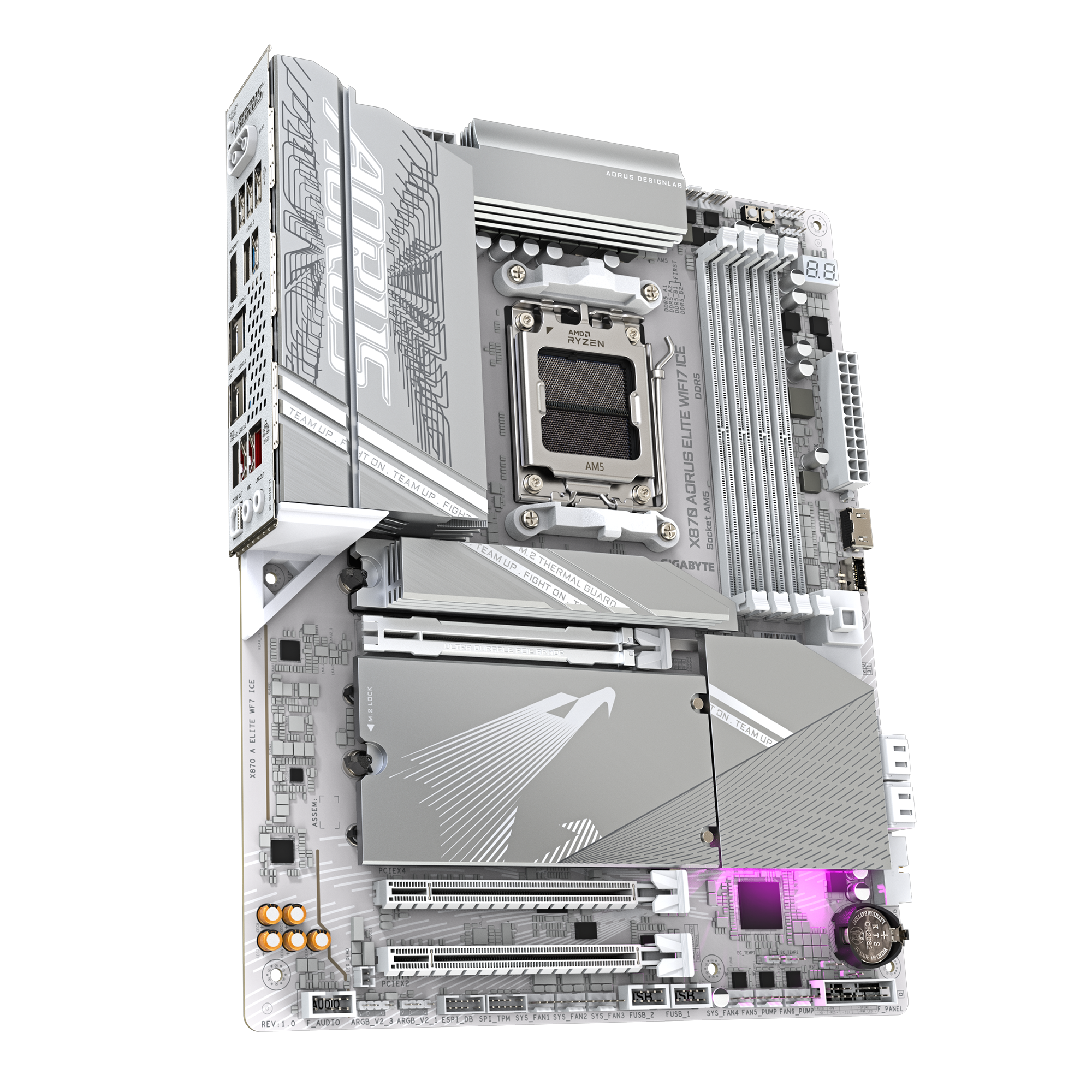 Дънна платка GIGABYTE X870 AORUS ELITE ICE WIFI 7, Socket AM5 thumbnail 1