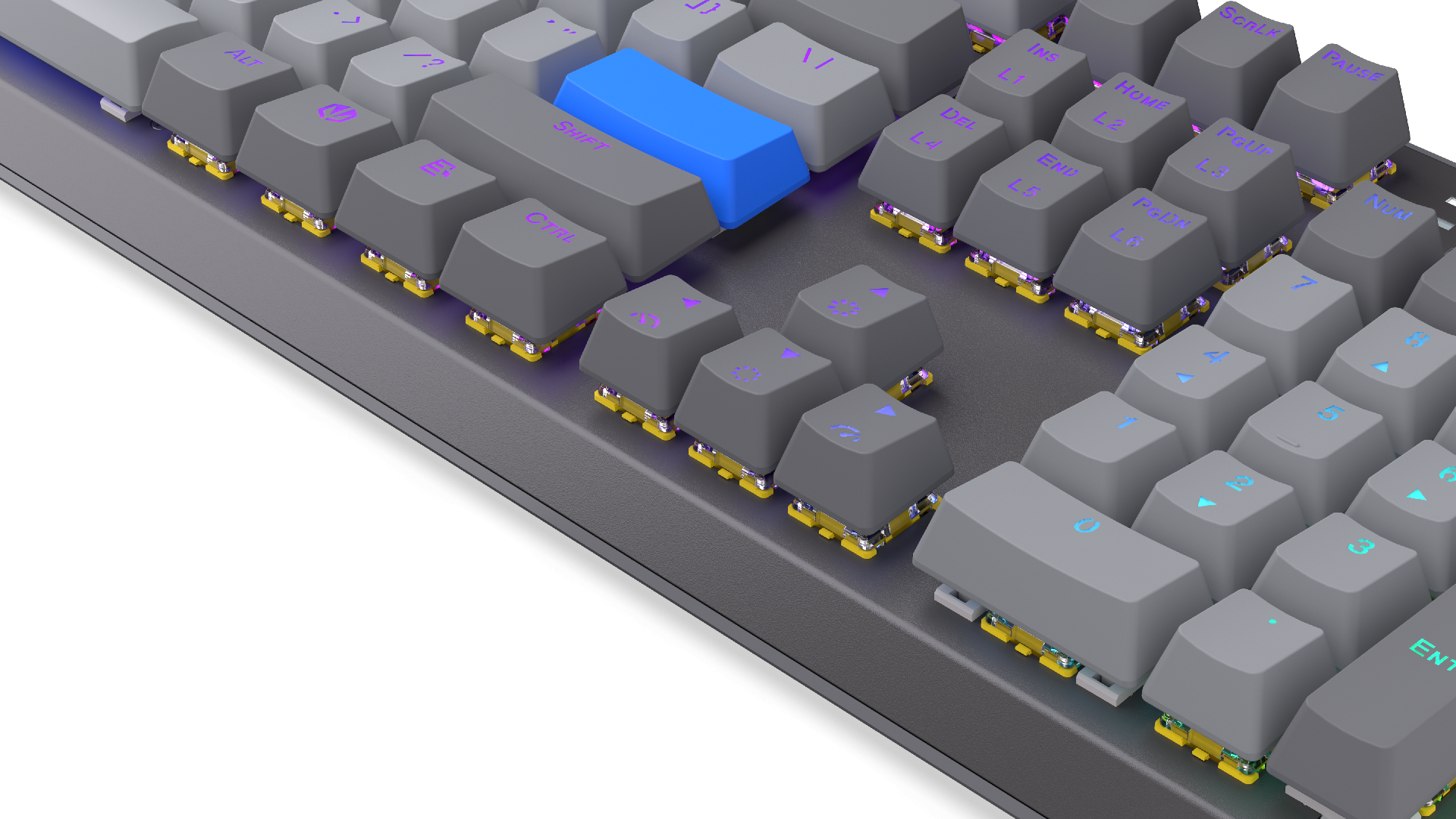 Endorfy механична клавиатура Thock Wireless V2 Full Size, PBT, Endorfy Yellow switch, US Layout thumbnail 6