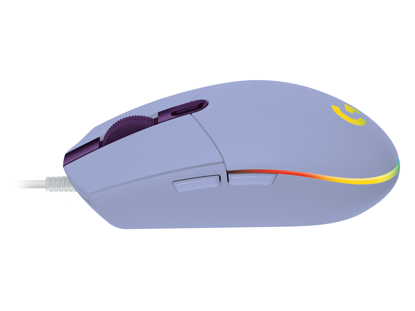 Геймърска мишка Logitech G102 LightSync, RGB, Оптична, Жична, USB, Лилав thumbnail 3