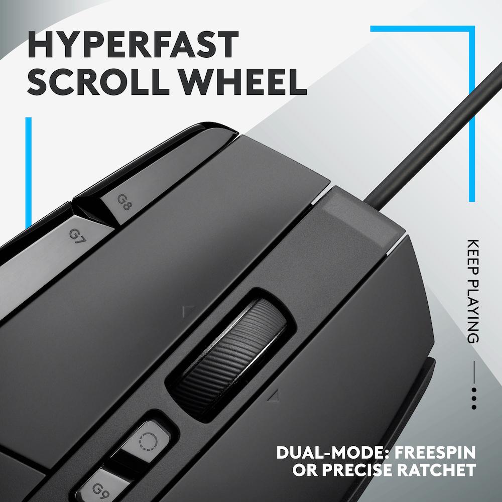 Геймърска мишка Logitech, G502 X, Оптична,  Жична, USB, Черна thumbnail 4