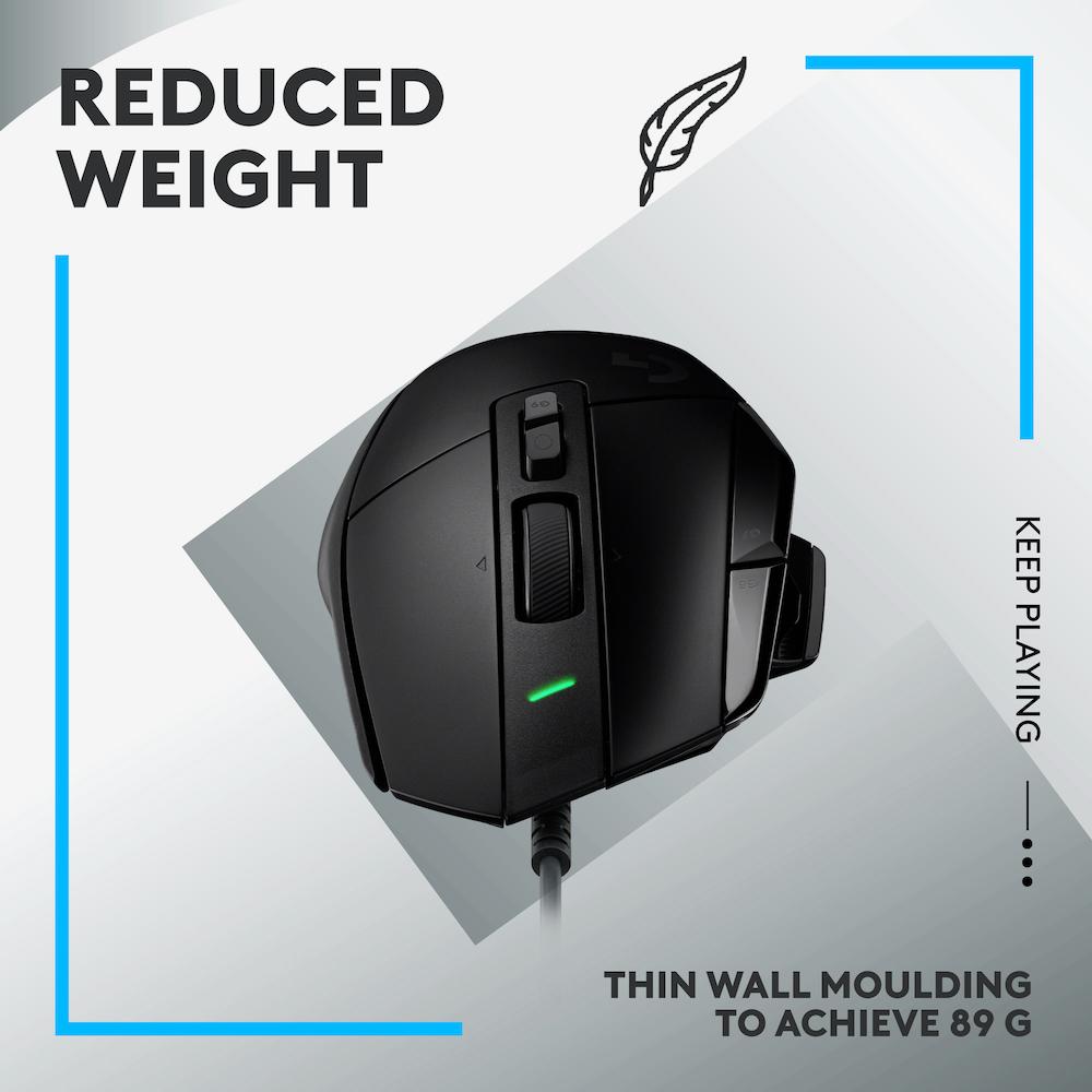 Геймърска мишка Logitech, G502 X, Оптична,  Жична, USB, Черна thumbnail 5