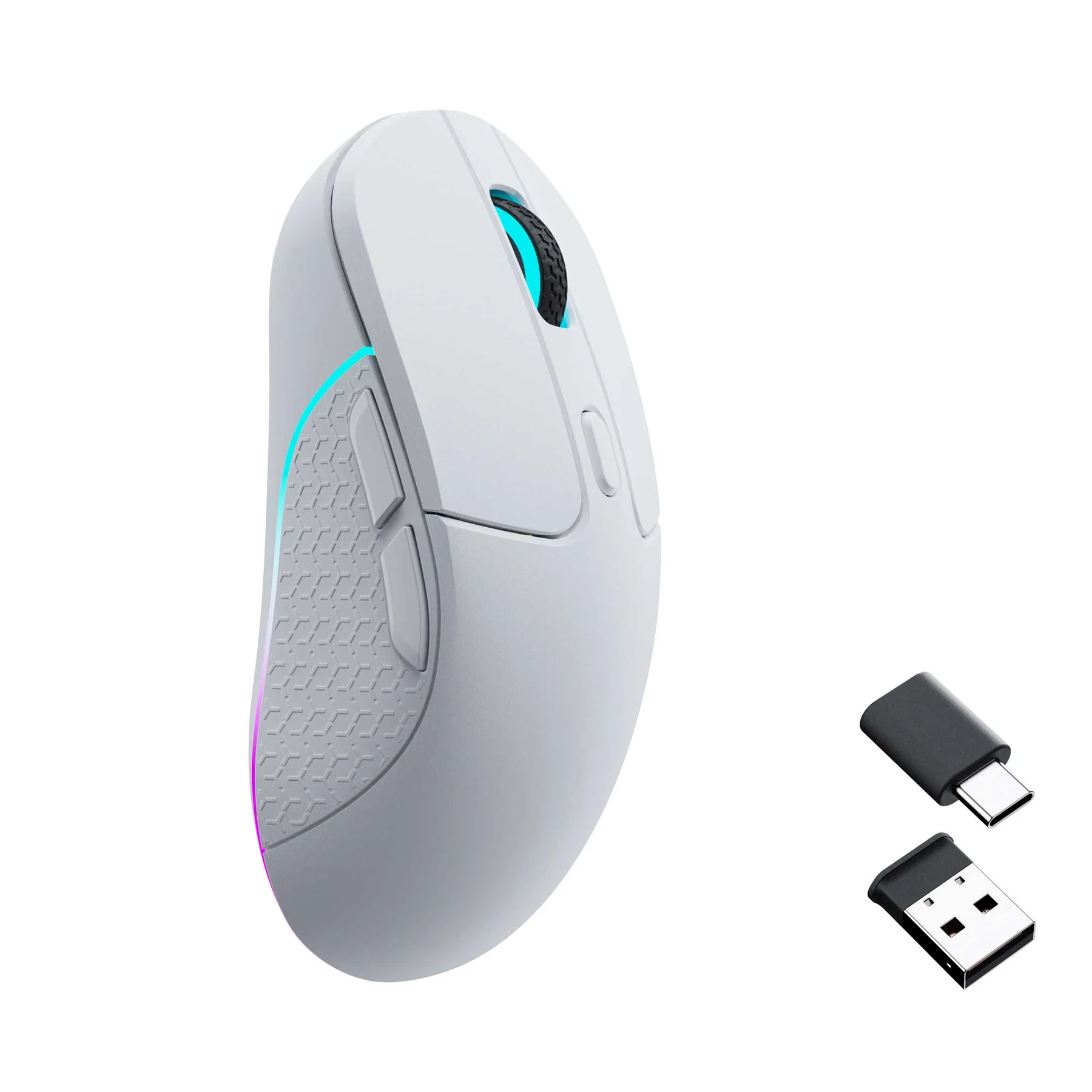 Геймърска Безжична мишка Keychron M3, Matte White thumbnail 1