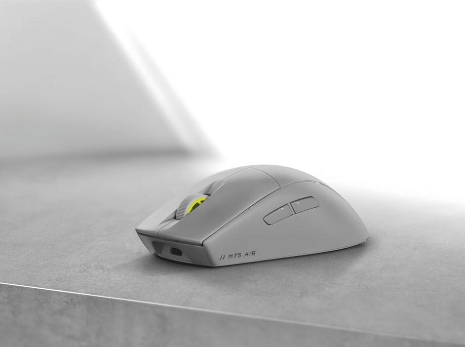 Геймърскa безжична мишка CORSAIR M75 AIR Ultra-Lightweight Gaming Mouse - Light Gray thumbnail 1