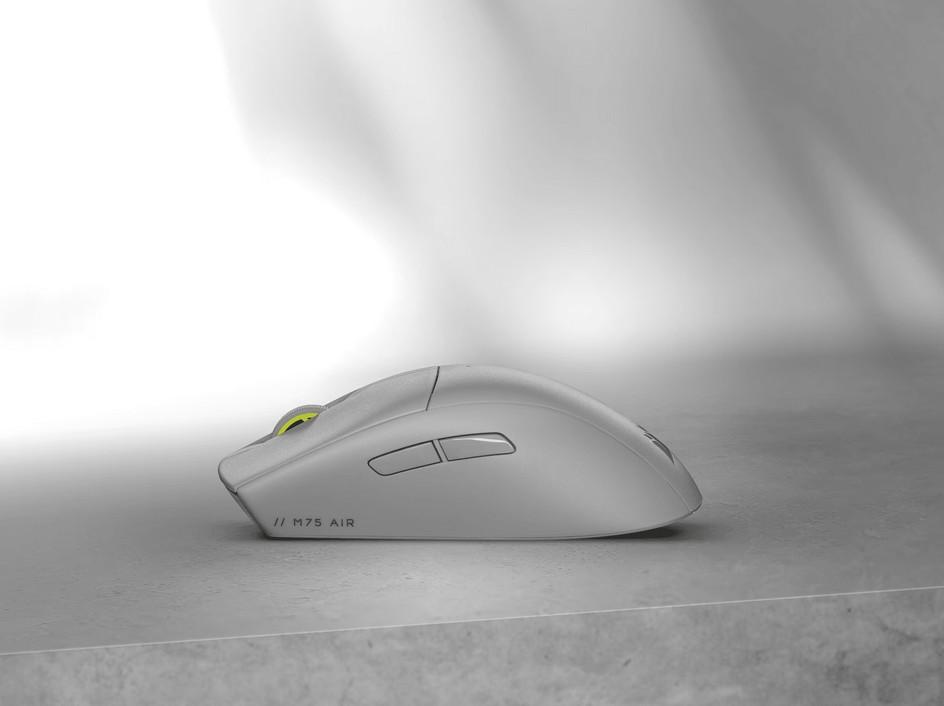 Геймърскa безжична мишка CORSAIR M75 AIR Ultra-Lightweight Gaming Mouse - Light Gray thumbnail 4