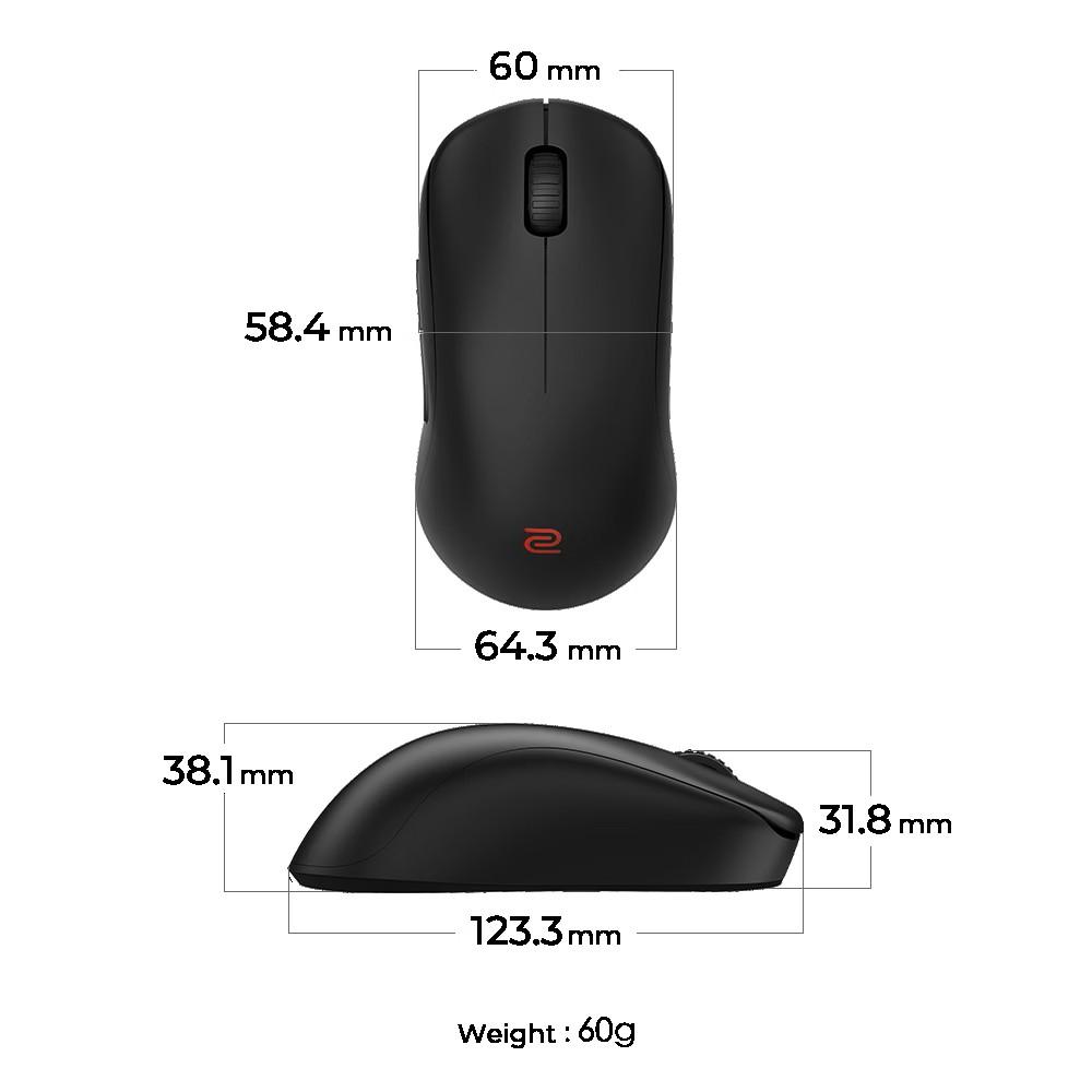 Геймърска безжична мишка ZOWIE U2-DW 4K, 2.4G, Черна thumbnail 1