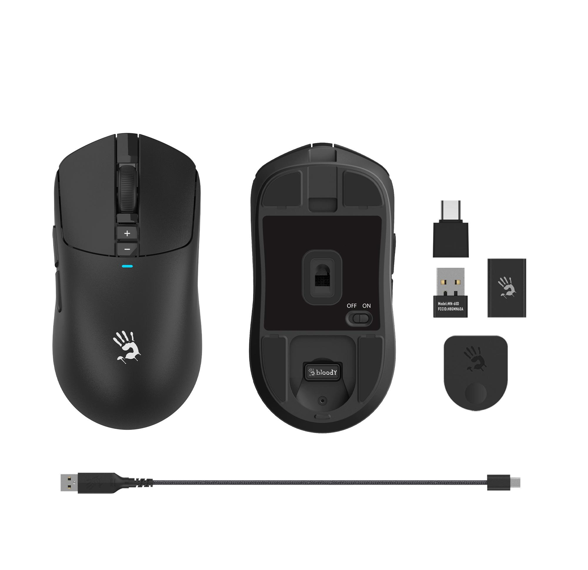 Геймърска безжична оптична мишка A4tech Bloody R72 Pro - Black thumbnail 1