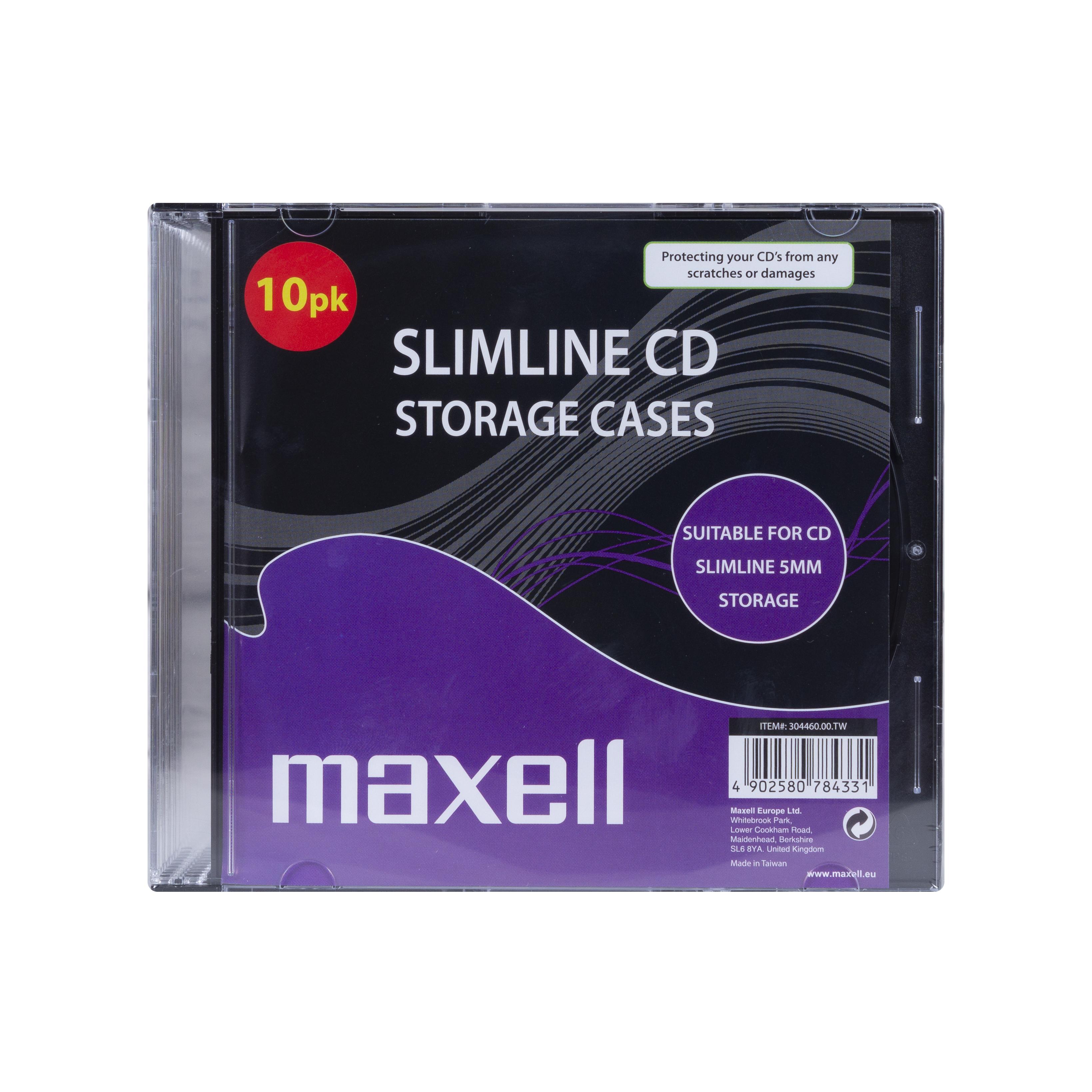 Кутийки за CD/DVD MAXELL Slim Black 10pk  /цена за 10 бр./ thumbnail 1