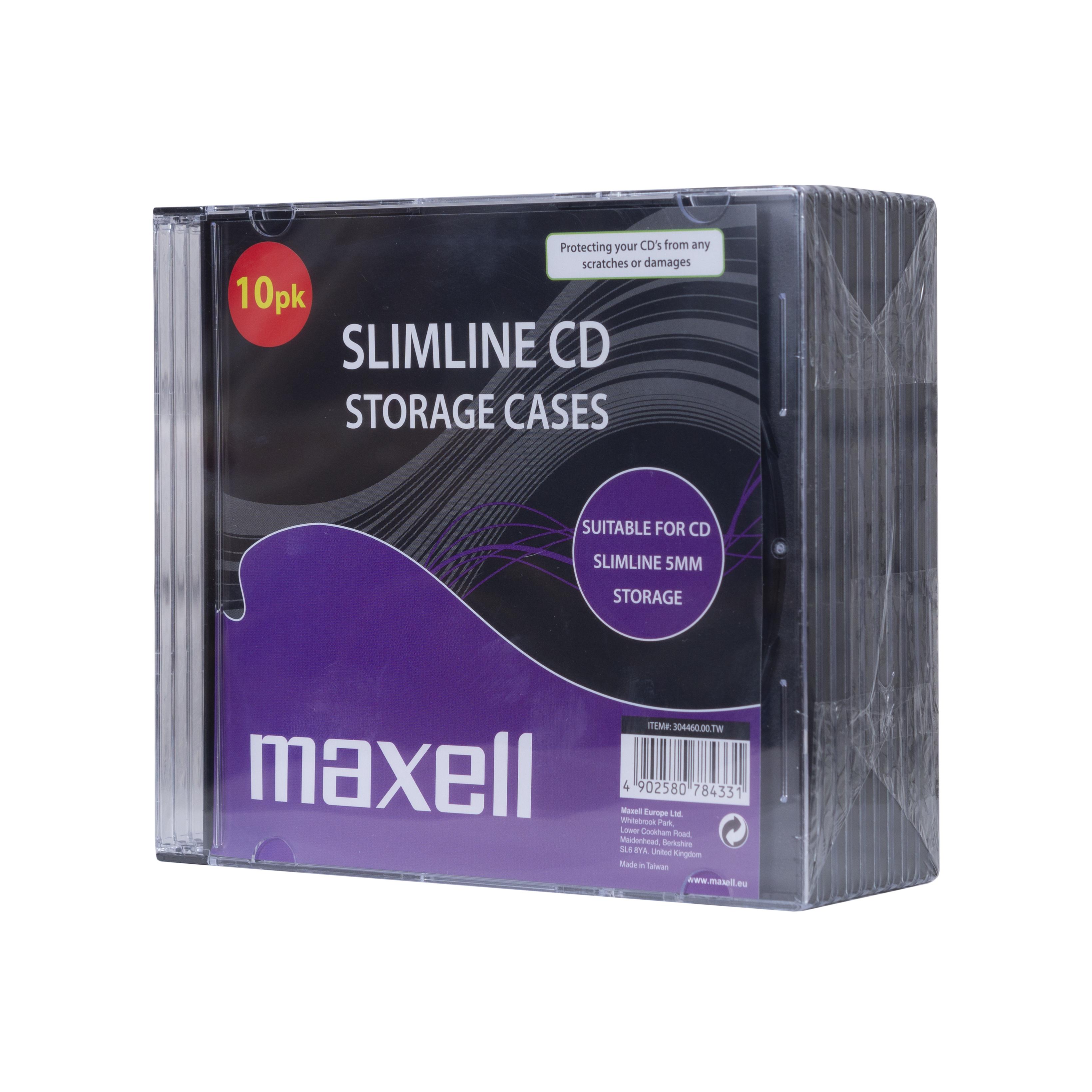 Кутийки за CD/DVD MAXELL Slim Black 10pk  /цена за 10 бр./ thumbnail 2